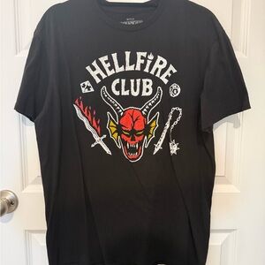 Stranger Things Hellfire Club Black Graphic T-Shirt